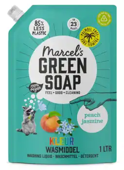 De Online Drogist Marcels Green Soap Perzik Jasmijn Kleur Wasmiddel Navulling aanbieding