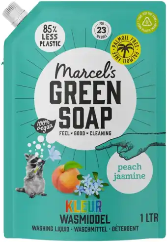 De Online Drogist Marcels Green Soap Perzik Jasmijn Kleur Wasmiddel Navulling aanbieding