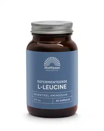 De Online Drogist Mattisson HealthStyle Gefermenteerde L-Leucine 500mg Capsules aanbieding
