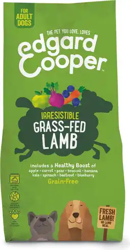 Intratuin Edgard & Cooper hondenvoer verse graslam adult 12 kg aanbieding