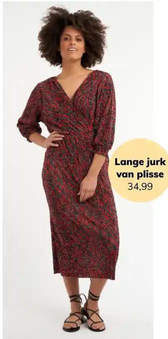 MS Mode Lange jurk n plisse van aanbieding