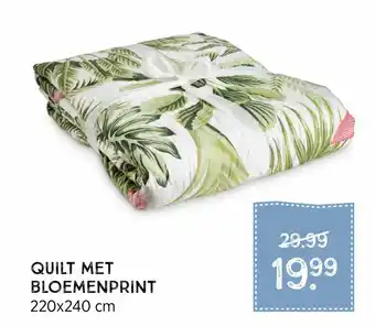 Xenos Quilt met bloemenprint aanbieding