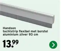 GAMMA Handson tochtstrip flexibel met borstel aluminium zilver aanbieding