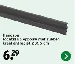 GAMMA Handson tochtstrip opbouw met rubber kraal antraciet aanbieding