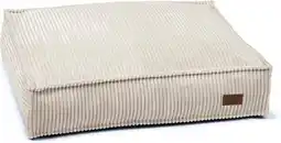 Intratuin Designed by Lotte hondenkussen Ribbed grijs 70 x 55 x 15 cm aanbieding