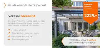 Verasol Greenline veranda aanbieding