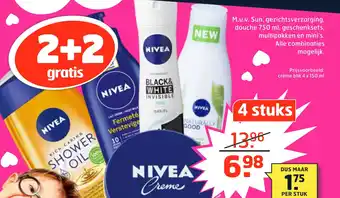 Trekpleister Alle nivea 4x150 ml aanbieding