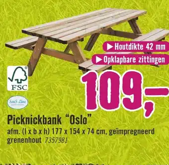 Hornbach Picknickbank "oslo" aanbieding