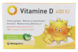 De Online Drogist Metagenics Vitamine D 400IU Limoen Kauwtabletten aanbieding