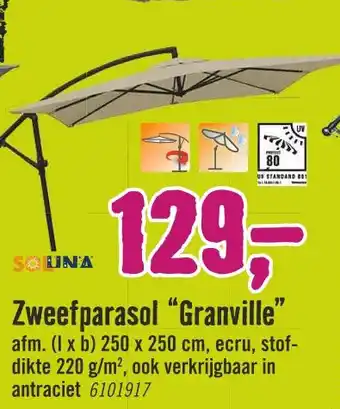 Hornbach Solina zweefparasol "granville" 17 aanbieding