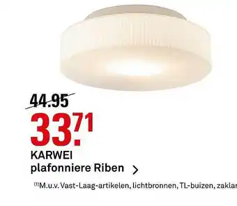 Karwei Karwei plafonniere riben aanbieding