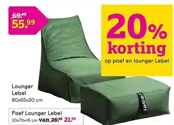 Leen Bakker Lounger lebel aanbieding