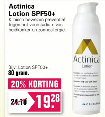 De Online Drogist Actinica lotion spf50+ 80 gram aanbieding