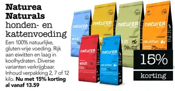 Dierspecialist Naturea naturals honden- en kattenvoeding aanbieding