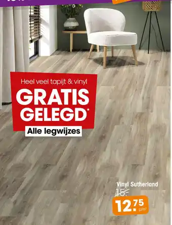 Kwantum Vinyl sutherland aanbieding