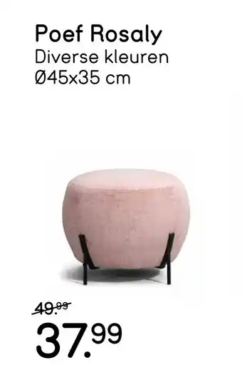 Leen Bakker Poef Rosaly aanbieding