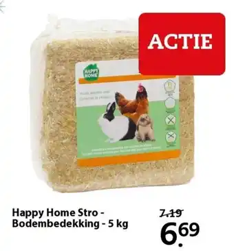 Pets Place Happy Home Stro bodembedekking 5kg aanbieding