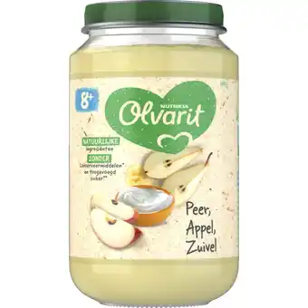 Albert Heijn Olvarit Peer appel yoghurt 8+ mnd aanbieding