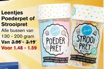 Hoogvliet Leentjes Poederpet of Strooipret 130-200 gram aanbieding