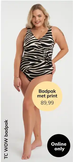 MS Mode Badpak met print aanbieding