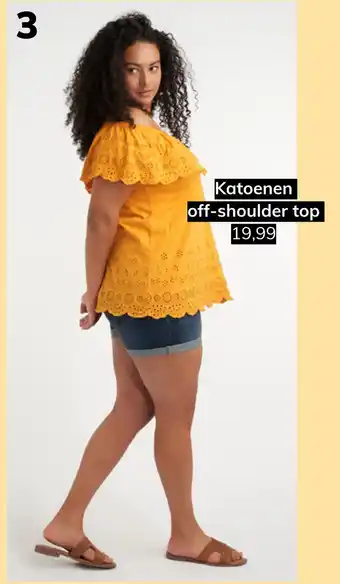 MS Mode Katoenen off-shoulder top aanbieding