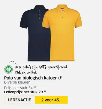 ANWB Polo van biologisch katoen aanbieding