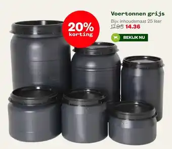 Welkoop Voertonnen grijs aanbieding