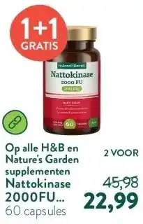 Holland & Barrett Nattokinase 2000FU 100mg aanbieding