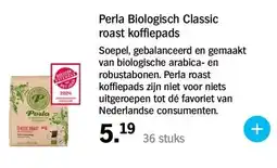 Albert Heijn Perla Biologisch Classic roast koffiepads 36 stuks aanbieding