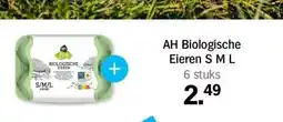 Albert Heijn AH Biologische Eieren S M L 6 stuks aanbieding