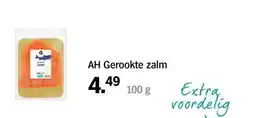 Albert Heijn AH Gerookte zalm 100 g aanbieding