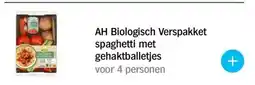 Albert Heijn AH Biologisch Verspakket spaghetti met gehaktballetjes aanbieding