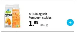 Albert Heijn AH Biologisch Pompoen stukjes 450 g aanbieding