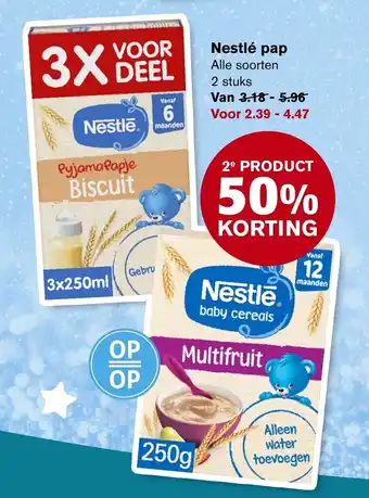 Hoogvliet Nestle pap aanbieding