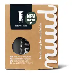 De Online Drogist Nuud Starter Black Natural Cream Deodorant aanbieding