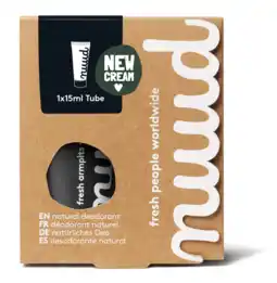 De Online Drogist Nuud Starter Black Natural Cream Deodorant aanbieding