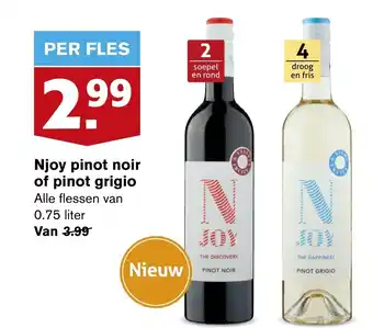 Hoogvliet Njoy pinot nior of pinot grigio 0,75 liter aanbieding