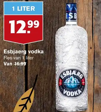 Hoogvliet Esbjaerg vodka 1 liter aanbieding