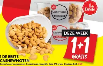 Dekamarkt Cashewnoten 2*170g aanbieding