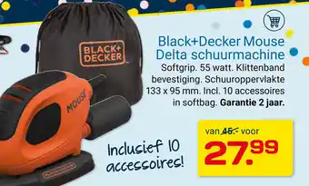 Kluswijs Black+decker mouse delta schuurmachine aanbieding