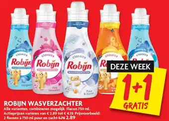 Dekamarkt Robijn Wasverzachter 2*750ml aanbieding