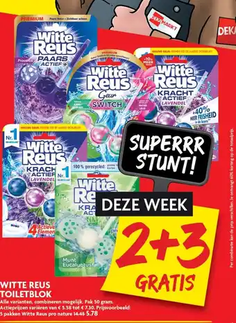 Dekamarkt Witte Reus toiletblok 2+3 aanbieding