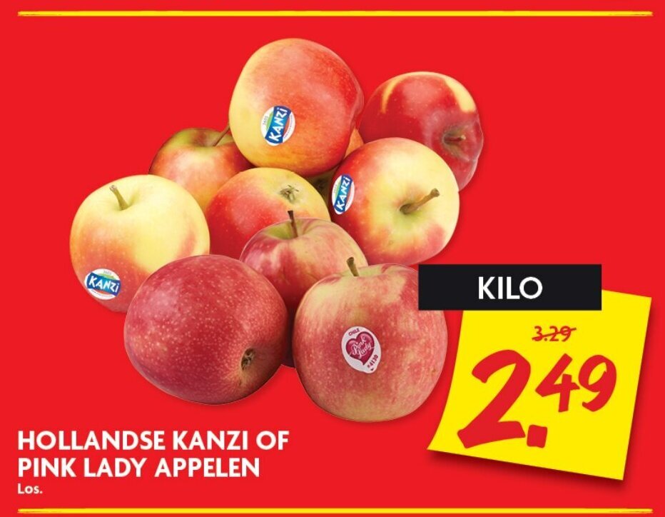 Hollandse Kanzi of Pink Lady appels 1kg aanbieding bij Dekamarkt