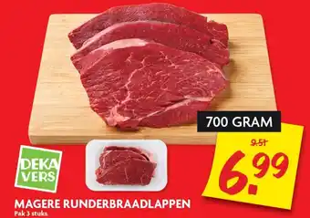 Dekamarkt Dekavers Magere runderbraadlappen 700g aanbieding