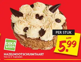 Dekamarkt Hazelnootschuimtaart aanbieding