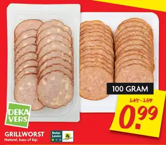 Dekamarkt Dekavers Grillworst 100g aanbieding