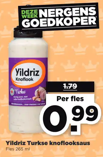 PLUS Yildriz turkse knoflooksaus 265 ml aanbieding