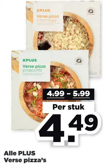 PLUS Alle plus verse pizza's aanbieding