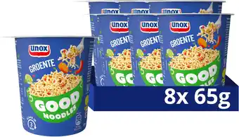 Amazon Unox Groente Good Noodles Cup, een snelle snack voor de lekkere trek - 8 x 65 g - Voordeelverpakking aanbieding