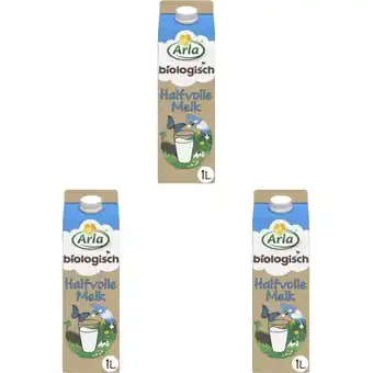 Albert Heijn Arla Biologisch halfvolle melk 3-pack aanbieding